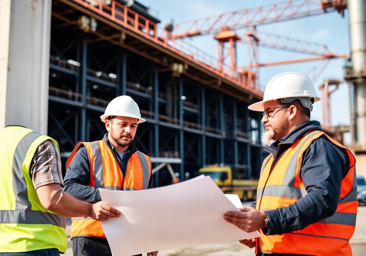 Engineers on plant